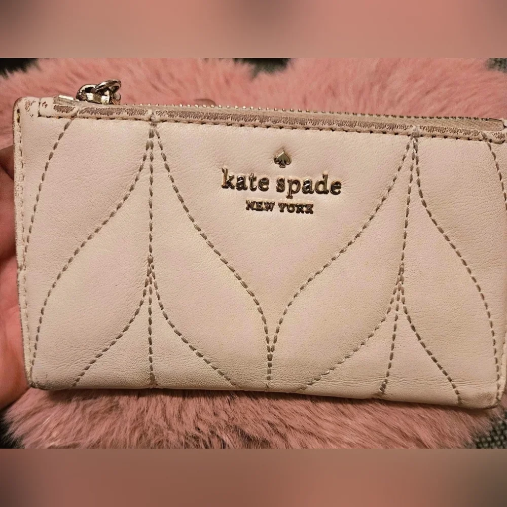 Kate Spade Briar Lane Pink Slim Key Ring Wallet
